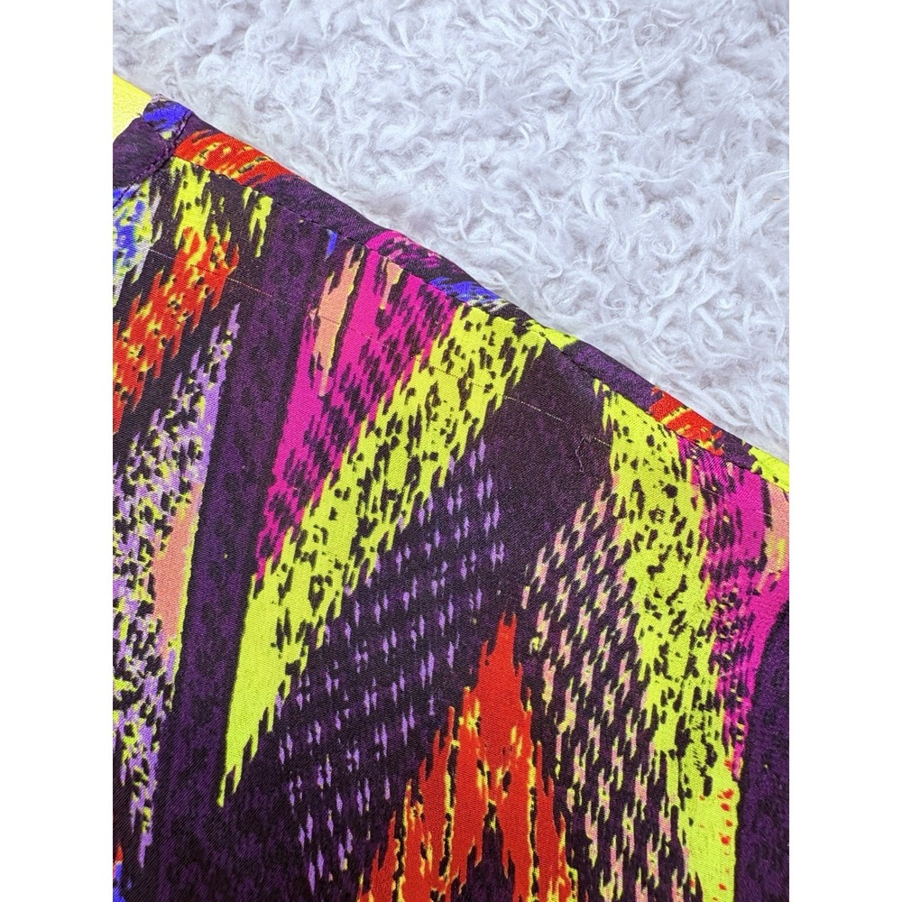 Missoni Womens Top Silk Abstract Multicolor Zig Zag Medium Luxury Boxy Oversized - Picture 5 of 13
